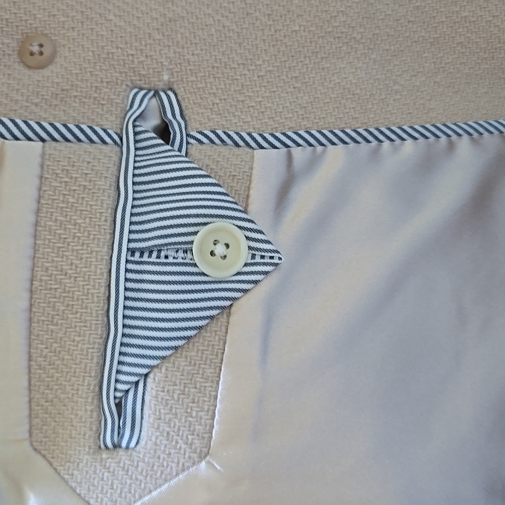 Cream Double Breasted Peacoat in Classic Style - Picture 5 of 6